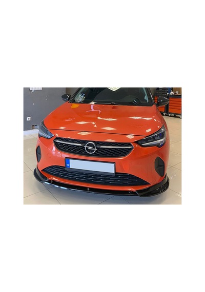 Opel Corsa F 3 Parça Ön Lip Plastik Parlak Siyah Karlık-ön-ek-bodykit