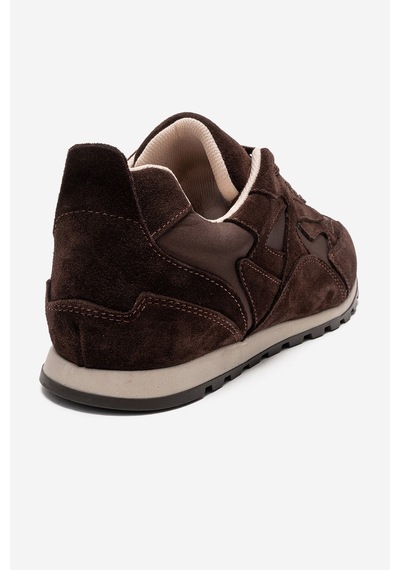 Sahra Kahverengi Süet Hakiki Deri Kadın Sneaker Kahverengi
