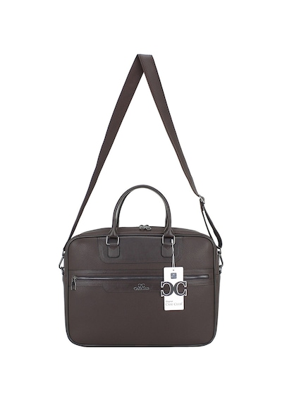 Case Club Unisex Evrak Çantası 15,6'' Laptop Bölmeli Omuz Askılı-Kahverengi