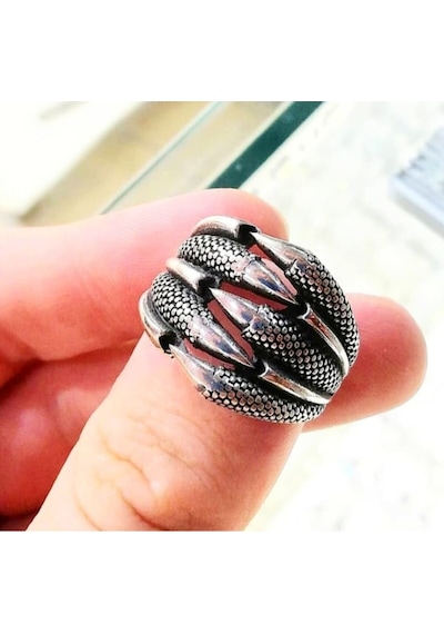 Oriental Kuyumculuk Jewellery Taşsız Gümüş Kartal Pençesi Yüzük Gümüş