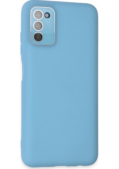 Cosmotex Newface Samsung Galaxy Uyumlu  A03s Kılıf Lansman Glass Kapak - Mavi