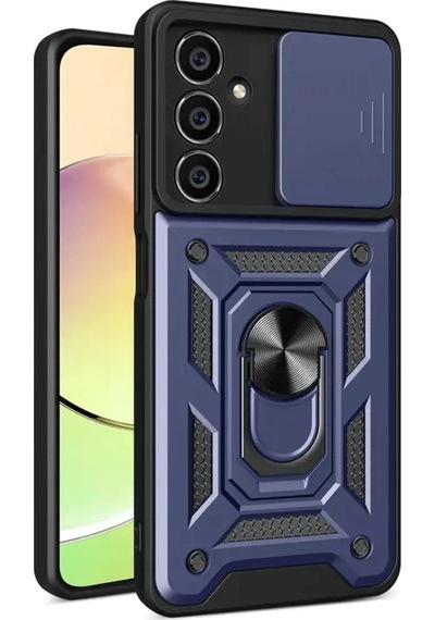 Samsung Uyumlu Galaxy S24 Fe Pars Lens Yüzüklü Silikon Lacivert\
