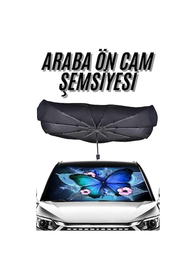 Güneş Önleyici Katlanabilir Oto Araba Güneşlik Şemsiye Tip Ön Cam - Lisinya 39497840