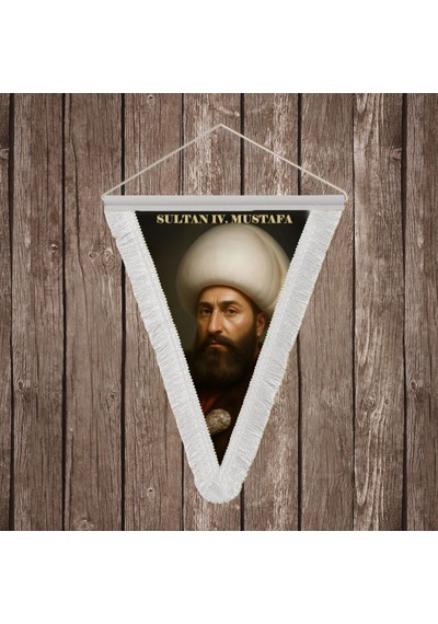 Sultan Iv. Mustafa Beyaz Saçaklı Takdim Flama Bayrak Osmanlı Padişahları Serisi Diğer