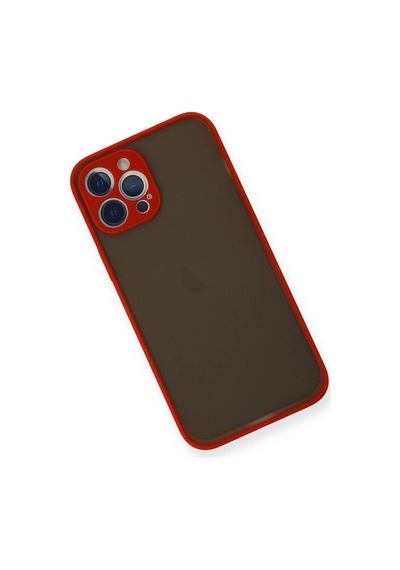 Apple, Uyumlu iPhone 12 Pro Kılıf Montreal Silikon Kapak - Kırmızı