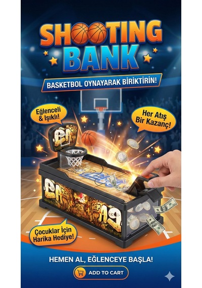 Shoting Bank Masaüstü Oyun Basketbol Kumbara Arkadaşa Sürpriz Çalışma Masası Yılbaşı Sürprizi