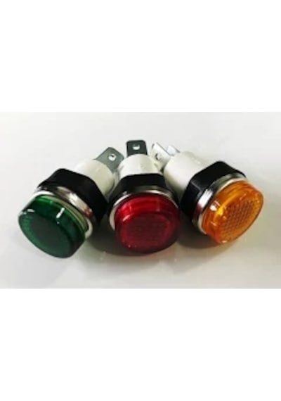 14mm Sarı Sinyal Lambası Soketli 220v