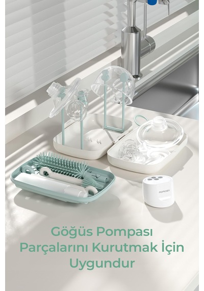 Momcozy Biberon Fırça Seti 7 Si 1 Arada Bebek Biberonu Fırça Seti Ve Kurutma Standı