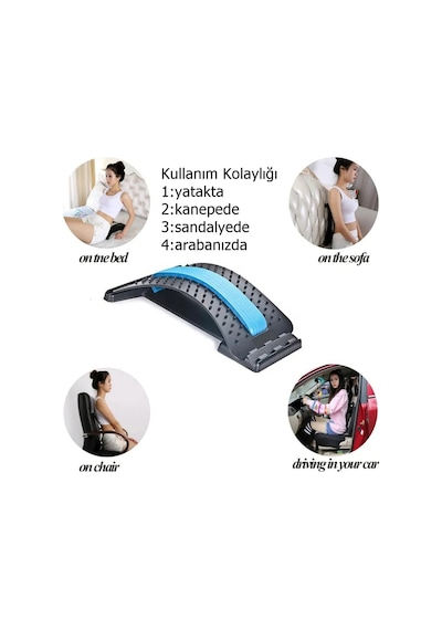 Trn Life Bel Ve Sırt Esneme Masaj  Egzersiz Aleti Mavi - Siyah