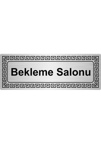 Bekleme Salonu 7Cmx20Cm Metal Yönlendirme Levhasıgümüş Renk Metal