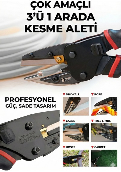 Multi Cutter Kalın Sert Malzeme Kesme Aleti Abanoz