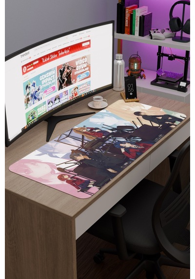 Toradora Anime V3 - 90x40 Xxl Gaming Kauçuk Kaymaz Taban Mouse Pad Fare Altlığı