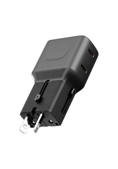 Energea Travelgo 65w 2 Adet Type-c Çıkışlı Pd Pps Gan Hızlı Şarj Aleti - Siyah