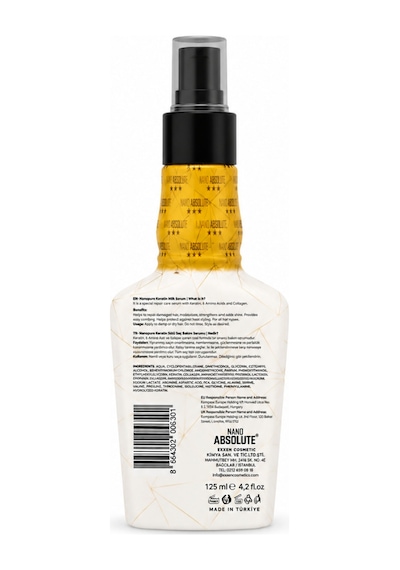 Nano Absolute Nanopure Keratin Sütü 6 İn 1 Keratin Bakım Serumu 125 Ml