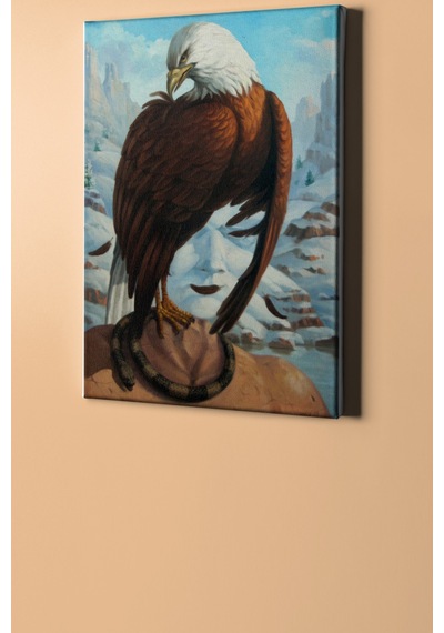 Webstyle Sayılarla Boyama Seti Kasnaklı Kartal Ve Yüz 40 X 50 Cm