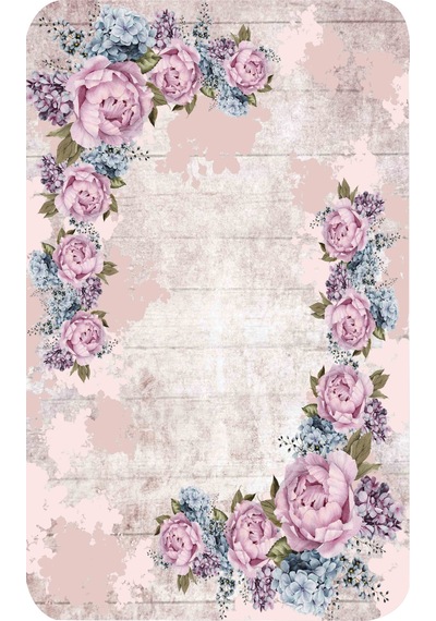 Rovigo Home Baskılı Kaymaz Taban 2 Li Banyo Paspas Takım Rvg5065-100X60-60X50 Çok Renkli