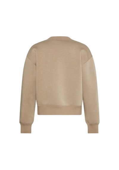 Calvin Klein Ls Boxy Scuba Crew Sweatshırt Kadın Kahverengi Sweatshirt