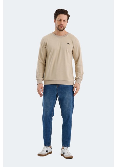 Slazenger Orvar In Erkek Bej Sweatshırt Bej
