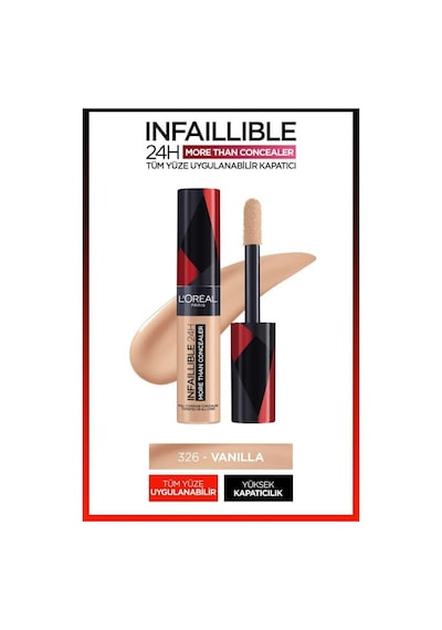 L'Oréal Paris Infaillible 24H Tüm Yüze Uygulanabilir Kapatıcı 326 Vanilla + Mini Paradise Maskara 4.7 ML