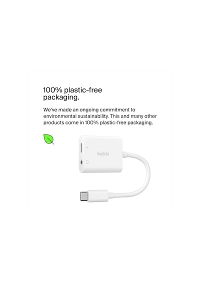 Belkin Rockstar 3,5 Mm Ses + Usb-c Şarj Adaptörü, Usb-c 60w Güç