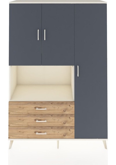 Hyperion Dolap 7 Raflı 3 Çekmeceli 3 Kapaklı 132x44x195 Aytaşı-antrasit/çam Antrasıt/atlas Çam Hyperion Dolap 7 Raflı 3 Çekmeceli 3 Kapaklı 132x44x195 Aytaşı-antrasit/çam Antrasıt/atlas Çam