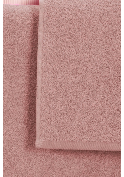 2 Parça Kadın / Erkek Banyo Duş Hamam Havlu Seti 90x150 Cm %100 Pamuklu Gül Kurusu