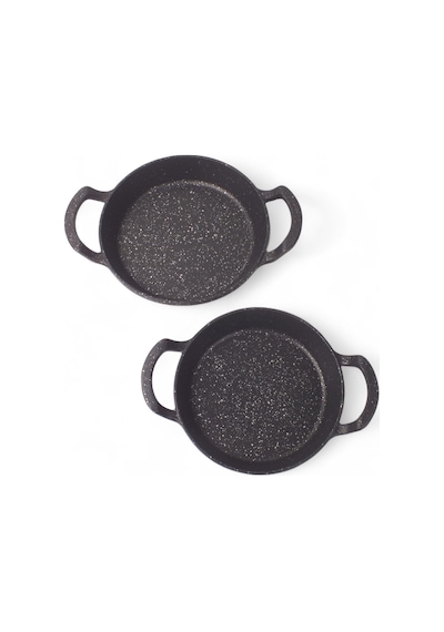 2'li Granit Alüminyum Döküm Sahan Seti Yapışmaz Yumurta & Kızartma Tavası Granit Omlet Tavası 18cm + 20cm Eşit Isı Dağılımı Ve Dayanıklı Çok Renkli