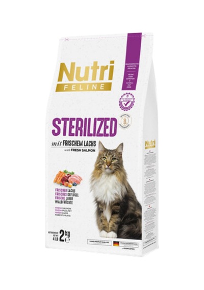 Nutri Feline Somonlu Tahılsız Kısırlaştırılmış Kedi Maması 2kg