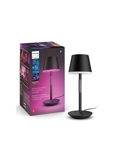 Philips Hue Go Belle Taşınabilir Siyah Masa Lambası Siyah