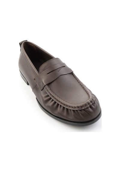 Kahve Hakiki Deri Erkek Loafer Ayakkabı E01597002503