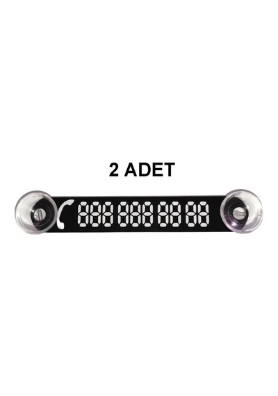-2 ADET-Siyah-Beyaz Araç Park Telefon Numaratörü Tel No Gösterici