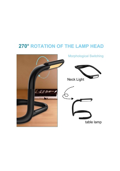 Led Kitap Okuma Işığı Esnek Kitap Boyun Işığı Ayarlanabilir Parlaklık Masa Lambası 3 Renk Okuma