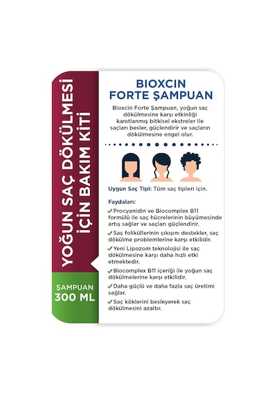 Bioxcin Forte Saç Bakım Kiti Yoğun Saç Dökülmesi 2 Adet