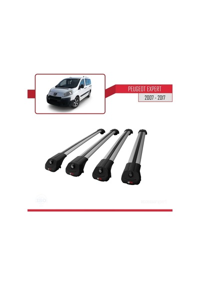 Peugeot Expert 2007-2017 Arası İle Uyumlu Ace-1 Ara Atkı Tavan Barı Gri 4 Adet Bar