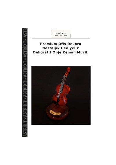 Premium Ofis Dekoru Nostaljik Hediyelik Dekoratif Obje Keman Müzik