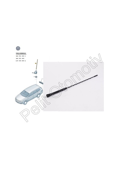 Polo (2000-2009) Anten Çubuğu 3A0051849C 1J0035849A