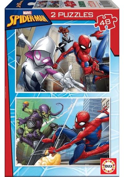 Educa Çocuk Puzzle 2X48 Parça Spiderman 18099