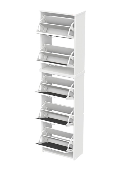 Modilayn Verve Antre 52x194x26 Cm Lik 5 Düşer Kapak 10 Göz Bölmeli Ayakkabılık Antrasit - Beyaz Modilayn Verve Antre 52x194x26 Cm Lik 5 Düşer Kapak 10 Göz Bölmeli Ayakkabılık Antrasit - Beyaz