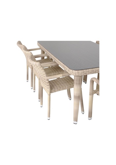 Peter 100x215 Rattan Bahçe Masa Takımı Diğer