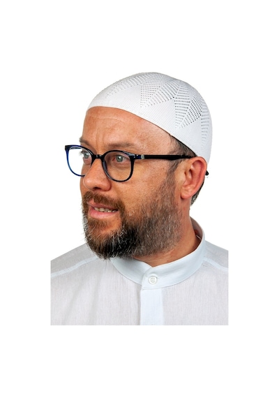 Berra Çelik Örme Dantel Namaz Takkesi Beyaz 1 Adet