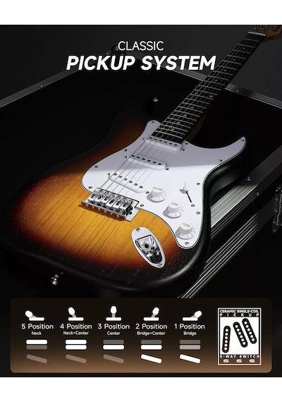 Donner Dst-80 St Elektro Gitar Seti Sunburst