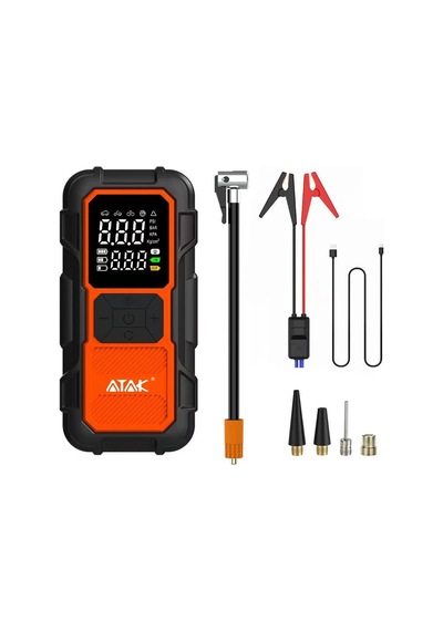 Atak Akülü Hava Kompresörü+akü Takviye+powerbank