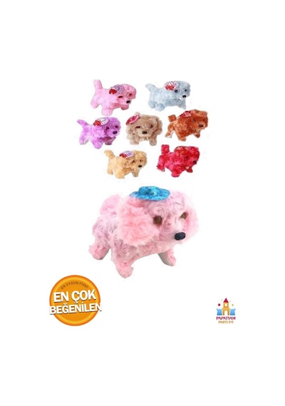 Pelüş Oyuncak Köpek - Hareket Eden Ve Havlayan Yumuşak Dokulu Peluş Köpek, Çocukların En Sevdiği Ark Çok Renkli