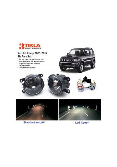 Suzuki Jimny 2005-2012 Beyaz Led Xenon Sis Farı Seti