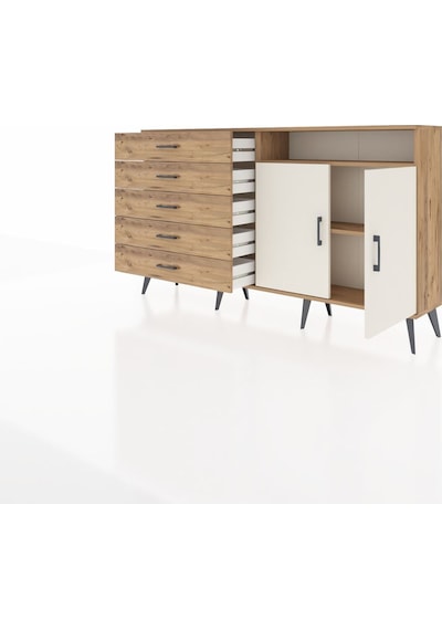 Arges Konsol 2 Raflı 5 Çekmeceli 2 Kapaklı 176x30x99 Çam-aytaşı/ç Çam-aytaşı/çam Arges Konsol 2 Raflı 5 Çekmeceli 2 Kapaklı 176x30x99 Çam-aytaşı/ç Çam-aytaşı/çam