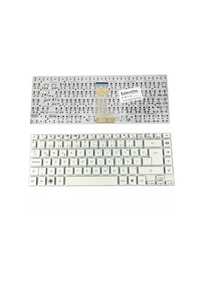 Acer Uyumlu Aspire E5-411G Notebook Klavye Beyaz
