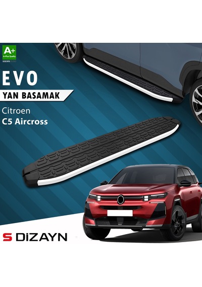 S-dizayn Citroen E-c5 Aircross Elektrikli Evo Aluminyum Yan Basamak 193 Cm 2024 Üzeri A+ Kalite