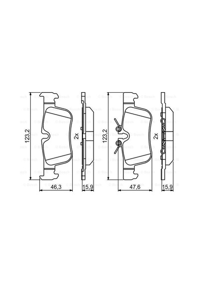 BOSCH 986494812 ARKA BALATA BMW 2 (F45-F46)X1 (F48)X2 (F39)I3 (I0