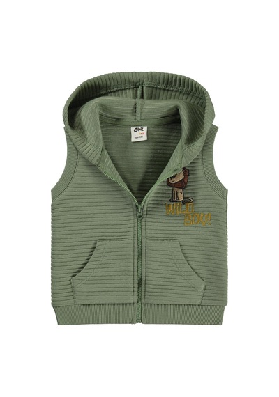 Civil Baby Aslan Nakışlı 6-18 Ay Yelek - Yeşil Soft Yeşil