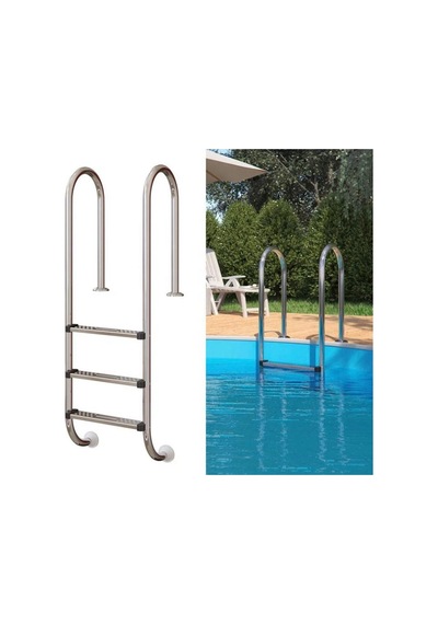 WATERSHUT 3 Basamaklı MURO Model Paslanmaz Çelik Havuz Merdiveni